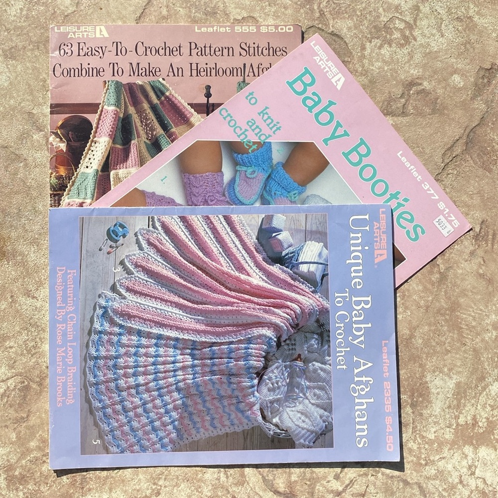 3 Crochet Books/Leaflets